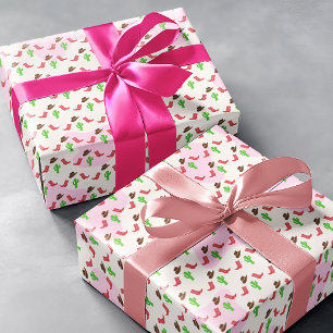 Papel De Presente Primeira Garota de Rodeio Aniversário de 1 ano