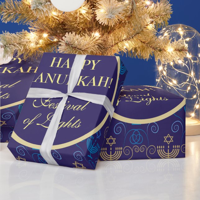 Papel De Presente Primeira Vela do Festival das Luzes de Hanukkah (Feriados)