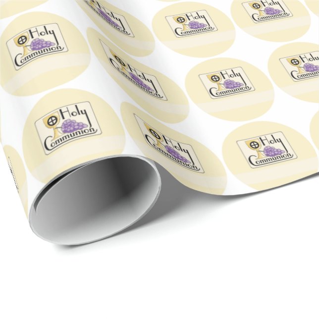 Papel De Presente Primeiras Uvas e Taças Comunitárias, Personalizáve (Ponta do rolo)