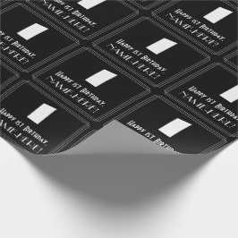 Papel De Presente primeiro aniversario: Art Deco Inspira "1" & Nome