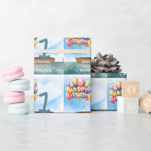 Papel De Presente Primeiro aniversario de pesca