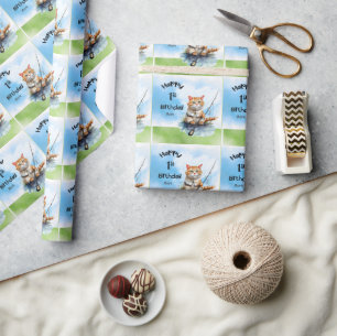 Papel De Presente Primeiro aniversario de pesca