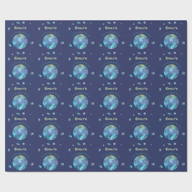 Papel De Presente Primeiro aniversário | primeira viagem à volta do  (Barra)