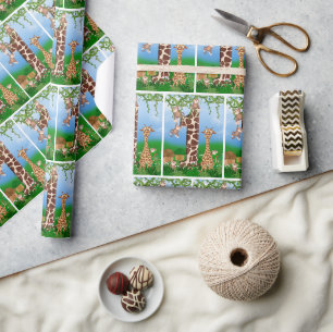 Papel De Presente primeiro aniversario Selva