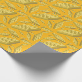 Papel De Presente Primeiro aniversario Waffle Cute Breakfast Brunch