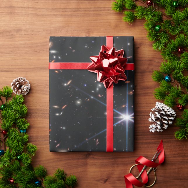 Papel De Presente Primeiro Campo Profundo do Universo da Web James (Presente de Natal)