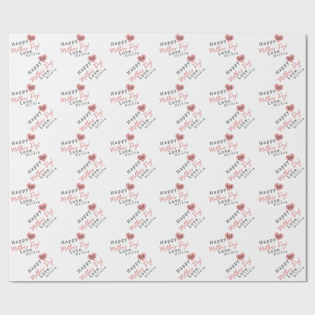 Papel De Presente Primeiro Dia de as mães (Aberto)