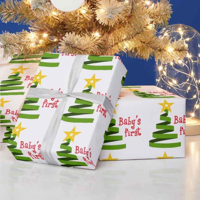 Papel De Presente Primeiro Natal do Bebê (Feriados)