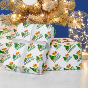 Papel De Presente Primeiro Natal dos bebês