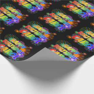 Papel De Presente Primeiro nome "CAROL", Diversão "FELIZ ANIVERSÁR