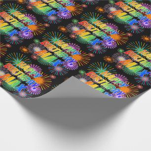 Papel De Presente Primeiro nome "MAX", Diversão "FELIZ ANIVERSÁRIO