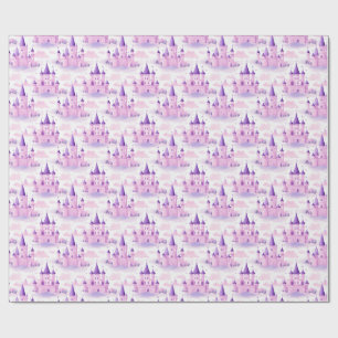 Papel De Presente Princesa Castle Seamless Pattern