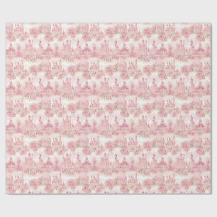 Papel De Presente Princesa Castle Seamless Pattern