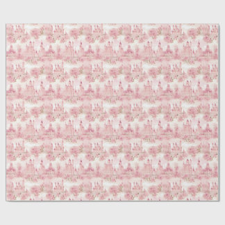 Papel De Presente Princesa Castle Seamless Pattern