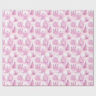 Papel De Presente Princesa Castle Seamless Pattern
