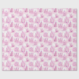 Papel De Presente Princesa Castle Seamless Pattern