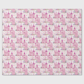 Papel De Presente Princesa Castle Seamless Pattern