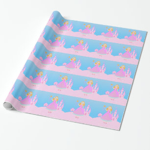 Papel De Presente Princesa de Fairytala no Partido de Birthaday Rosa