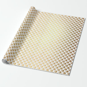 Papel De Presente Princesa dourada Glam real do pavão