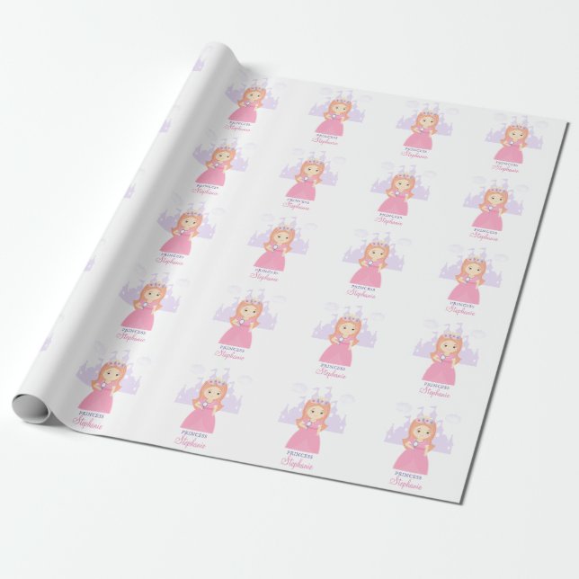 Papel De Presente Princesa e seu Espelho Mágico (Desenrolado)