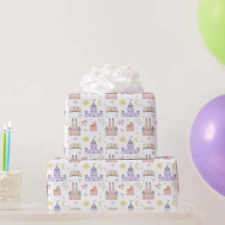 Papel De Presente Princesa Padrão de Chá de fraldas