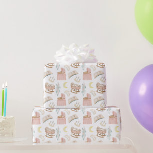 Papel De Presente Princesa Padrão de Chá de fraldas