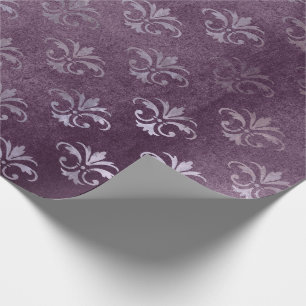 Papel De Presente Princesa Real Ametist Purple Fleur-de-lis