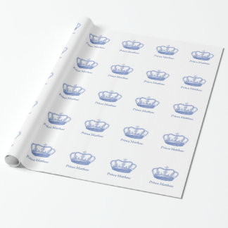 Papel De Presente Príncipe azul clássico Coroa