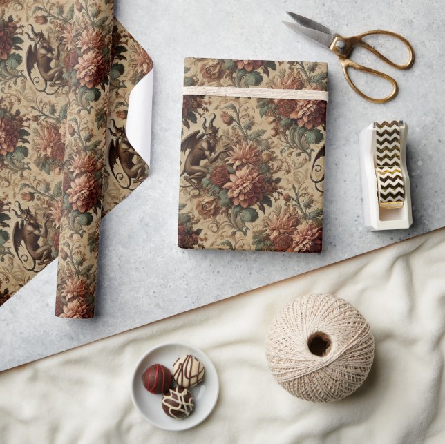 Papel De Presente Príncipe das Brincadeiras - Bandana Floral Gótica (Artesanato)