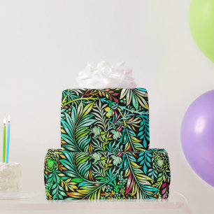 Papel De Presente Prismatic Fern Green