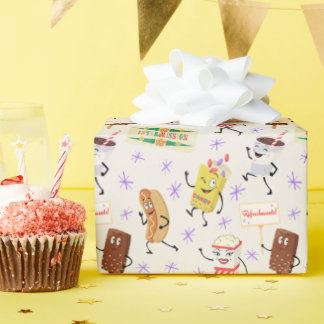 Papel De Presente Processamento Retroativo de Snacks de Vamos Todos 