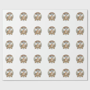 Papel De Presente Produção de Biscoito Amassando Gato Produção de Bi
