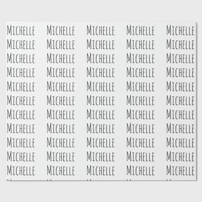 Papel De Presente Professional Modern Minimalist Plain Own Name (Aberto)