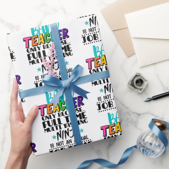Papel De Presente Professor banda Apenas Porque Multitarefa De Tempo (Presentear)