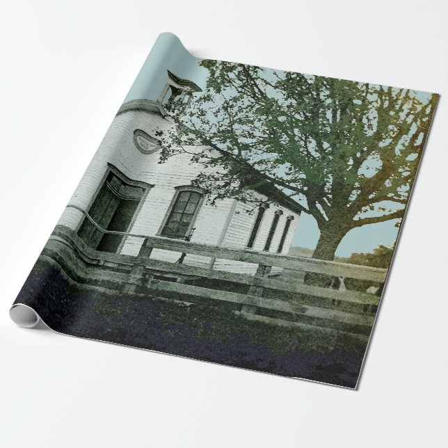 PAPEL DE PRESENTE PROFESSOR DE ÁGUA DE ESCOLA DE UMA SALA (Desenrolado)