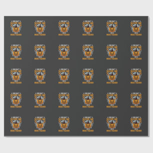 Papel De Presente Professor de Música de Halloween Abóbora Assustado