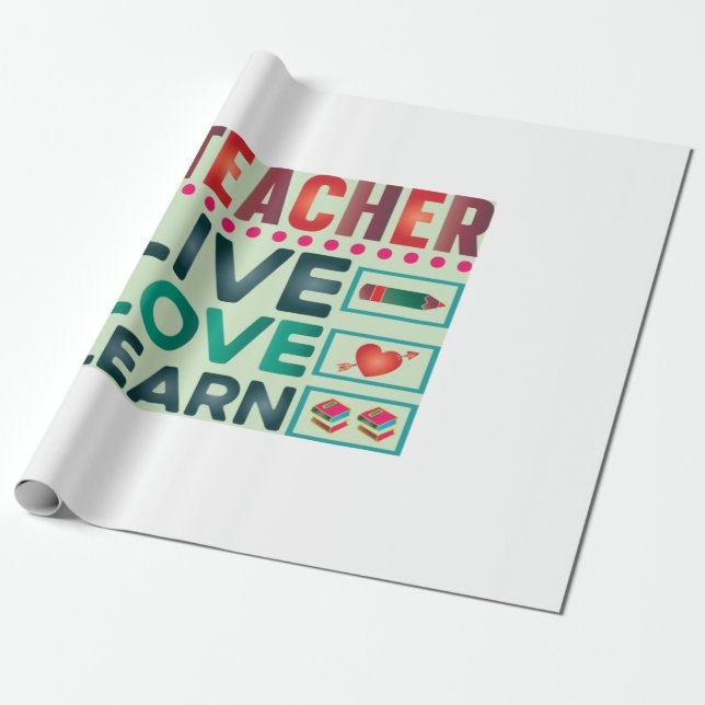 Papel De Presente Professor de presentes | Professora Ao Vivo Aprend (Desenrolado)