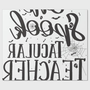 Papel De Presente Professor Espetacular - Professor de Halloween Eng