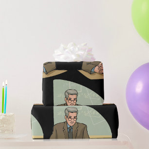 Papel De Presente Professor Estudioso Homem Educador Professor