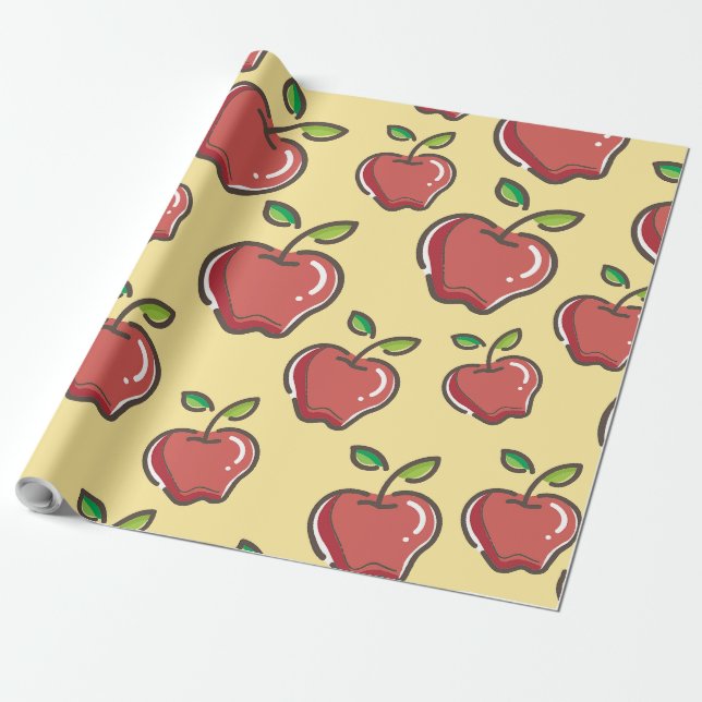 Papel De Presente Professora Apple (Desenrolado)