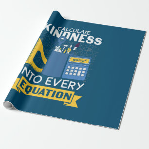 Papel De Presente Professora de Matemática Calcula gentileza
