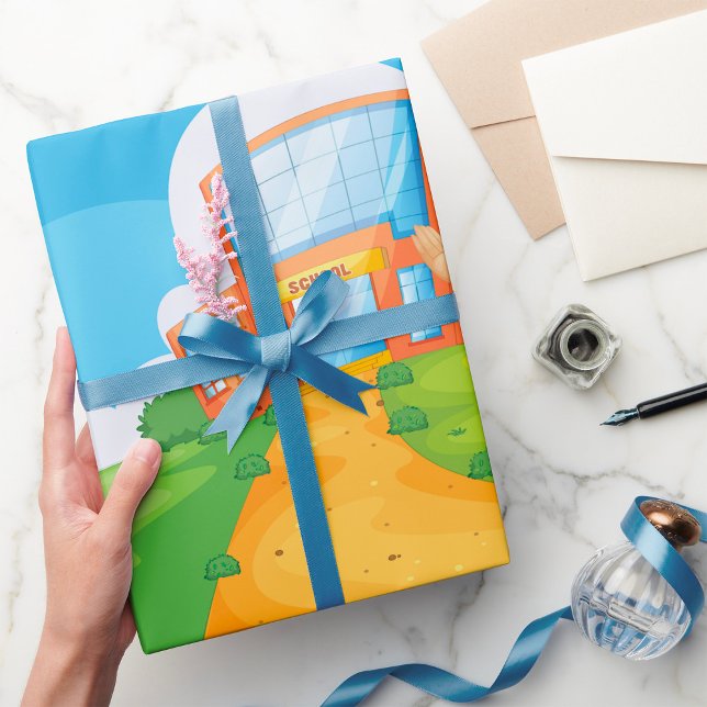 Papel De Presente Professora Em Papel De Envolvimento Escolar (Criador carregado)