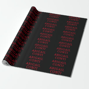 Papel De Presente Profissional minimalista moderno vermelho preto