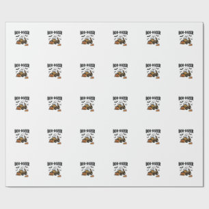 Papel De Presente Projetado Escavadeira Fantasma Boo-Dozer de Hallow