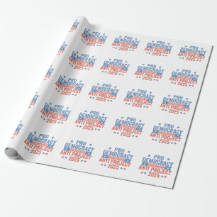 Papel De Presente Promotor-Democracia Anti Project 2025 Trump Republ