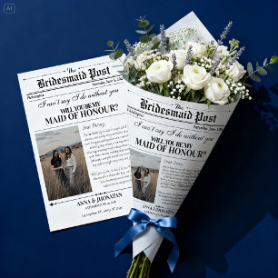 Papel De Presente Proposta de Bridesmaid Foto de Quebra de Flor de J