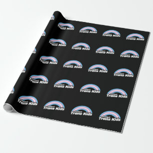 Papel De Presente Proteja Crianças Trans - Arco-íris