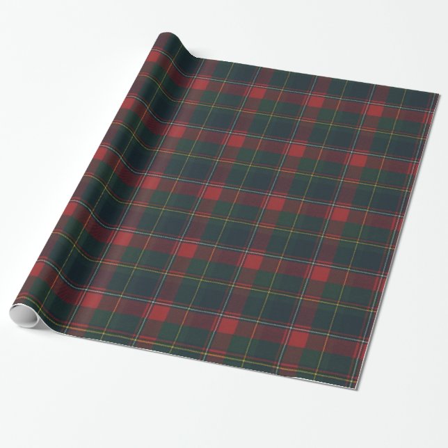 Papel De Presente Província de Quebec Tartan Wrapping Paper (Desenrolado)