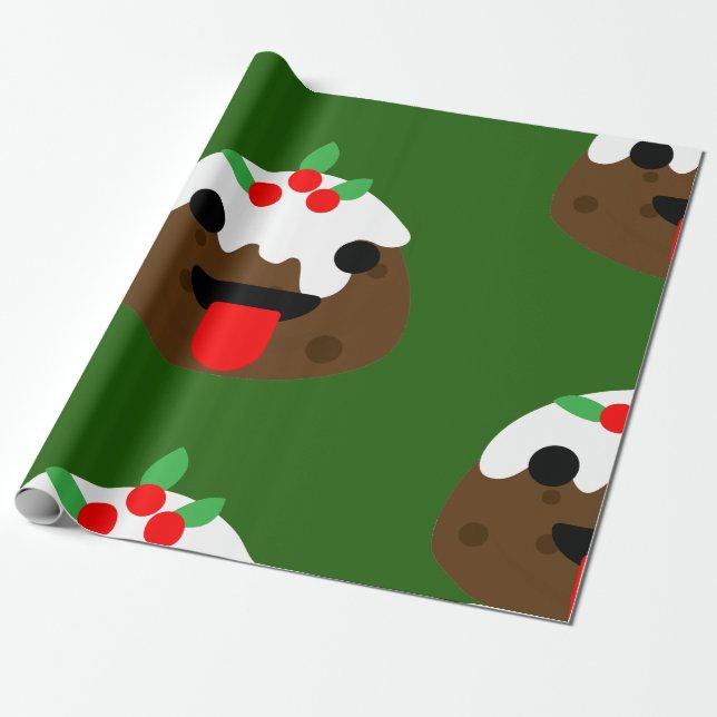 Papel De Presente pudim de natal da língua (Desenrolado)