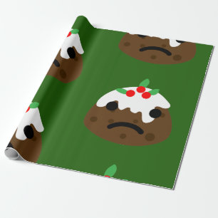Papel De Presente pudim de natal triste